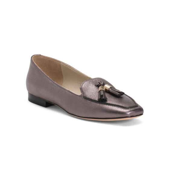 AMALFI Bronze Made In Italy Leather Gazza Loafers - Picture 1 of 2